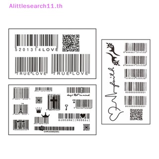 Alittlesearch11 สติกเกอร์รอยสักชั่วคราว ลายบาร์โค้ด 3D สําหรับติดตกแต่งปาร์ตี้ 1 แผ่น