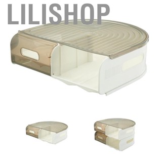 Lilishop Automatic Scrolling Egg Box Plastic Transparent U Shaped Apricot Egg Storage Box for Kitchen