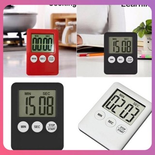 Creative Cooking Timer LCD หน้าจอดิจิตอล Multi-Functional นาฬิกาสแควร์ทำอาหาร Count Up นับถอยหลังนาฬิกาปลุก Sleep นาฬิกานาฬิกาจับเวลาเครื่องมือ Home [COD]