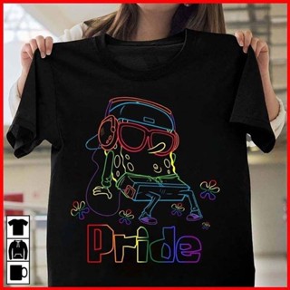 [S-5XL]เสื้อยืด ผ้าฝ้าย และผ้านีออน พิมพ์ลาย Spongebob Squarepants Lgbt Pride สไตล์ฮิปฮอป สําหรับผู้ชาย และผู้หญิ