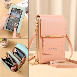 (HB-710) baggg.th กระเป๋าใส่โทรศัพท์ ทรงโฟน หนัง Pu สามารถสัมผัสโทรศัพท์ได้
