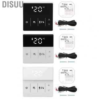 Disuu Smart Thermostat  Touch Screen Thermostat Accurate Data Control 90‑240V with Sensing Wire for Office