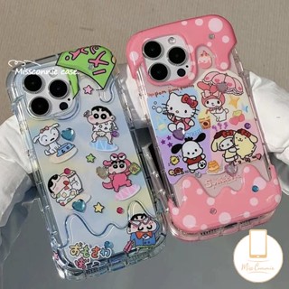 เคสโทรศัพท์มือถือ TPU นิ่ม ลายการ์ตูนชินจัง 3D สําหรับ IPhone 11 12 13 14 Pro Max XR 7Plus X 7 8 Plus XS Max SE 2020