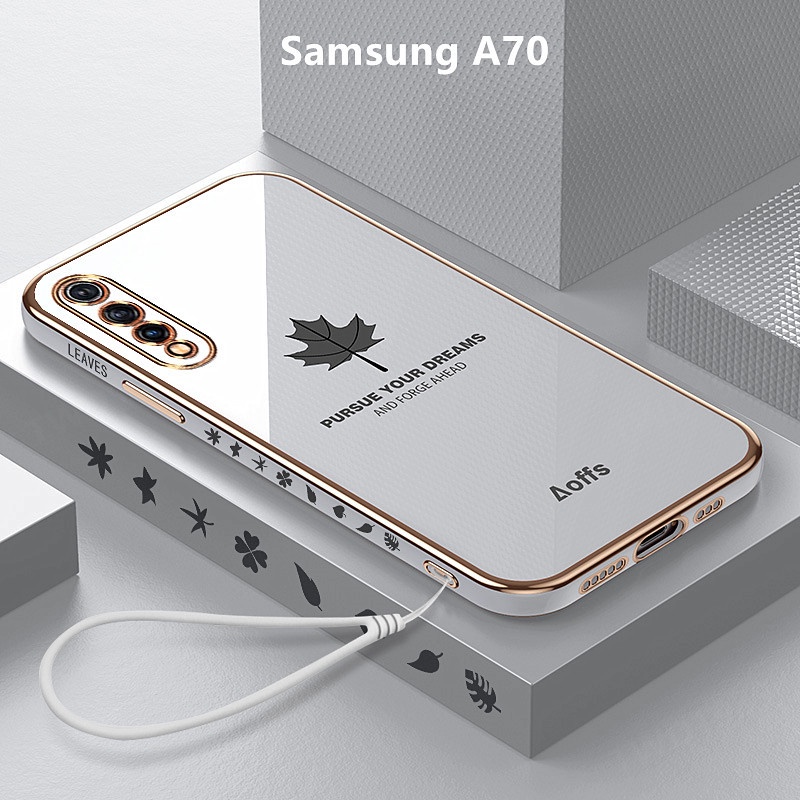 เคส Samsung A70 case ลายใบเมเปิ้ล TPU แบบนิ่ม เคสมือถือ เคสโทรศัพท์ Samsung Galaxy A70