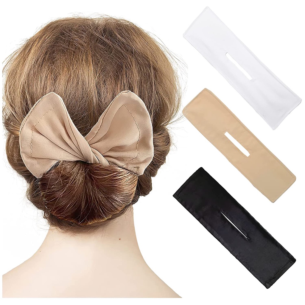 เครื่องทํามวยผม 3 ชิ้น Deft Bun สําหรับผม Twister, ยืดหยุ่นโดนัทผม Bun, ขี้เกียจดัด Bun คลิป, แฟชั่นทรงฝรั่งเศส, เครื่องประดับผม