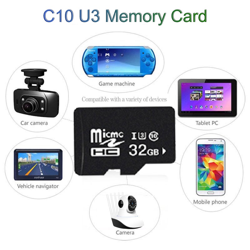 32G การ์ดหน่วยความจํา Ultra Class C10 10 U3 ความเร็วสูงพิเศษ Micro SD TF Card สําหรับ Wifi Ip กล้องร