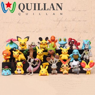 Quillan ของเล่นโมเดลฟิกเกอร์ Pikachu 144ชิ้น/ชุดสําหรับเด็ก 2-3ซม.