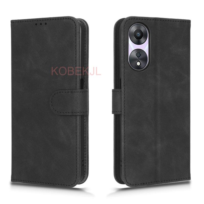 OPPO A77 A78 A98 5G Flip Case Luxury Skin Feel PU Leather Wallet Case Magnetic Card Slot Cover Phone