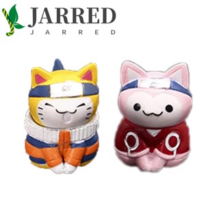 ฟิกเกอร์ฟิกเกอร์ Jarred Naruto Figures Uchiha Itachi Naruto Cat สําหรับตกแต่งบ้าน 8 ชิ้น