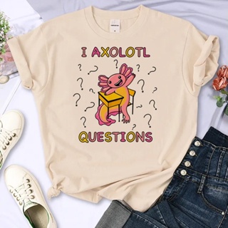 Axolotl เสื้อยืด พิมพ์ลายกราฟฟิค สไตล์ญี่ปุ่น ฮาราจูกุ สําหรับผู้หญิง 2000s