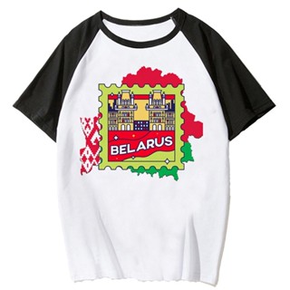 เสื้อยืด พิมพ์ลาย belarus Y2K สไตล์ญี่ปุ่น สําหรับผู้หญิง