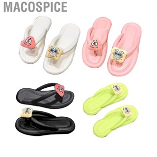 Macospice Thick Soled Flip Flops  Soft Sole Prevent Slip Lightweight Comfortable EVA Human Physiology Design for Bathroom