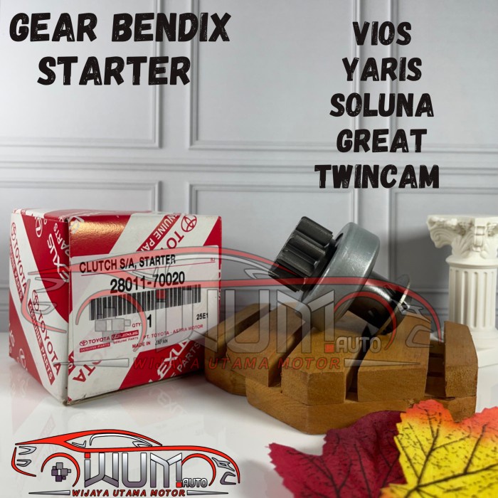 Gear BENDIX STARTER ทันตกรรม BENDIK STATER VIOS YARIS SOLUNA GREAT TWINCAM