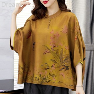 Fragrant Cloud silk blouse womens spring and summer New loose large size high-end mulberry silk Lady shirt