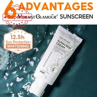 Vibrant GLAMOUR ครีมกันแดด ไวท์เทนนิ่ง 50 กรัม สําหรับผิวหน้า และผิวกาย SPF50+ UVA UVB O0M3