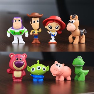 ฟิกเกอร์การ์ตูน Toy Story Strawberry Bear สําหรับตกแต่งเค้ก วันเด็ก 8 ชิ้น