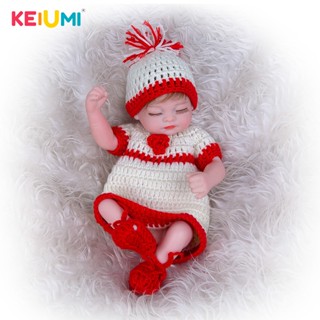 Keiumi ตุ๊กตาเด็กทารกจําลอง กาวเต็ม ขนาดเล็ก 11 นิ้ว