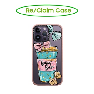 Casetify เคสโทรศัพท์มือถือแข็ง ลายโบว์กาแฟ สําหรับ iPhone 11 12 13 14 Pro Max