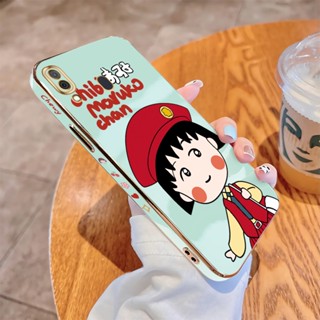 เคสโทรศัพท์มือถือแบบนิ่ม ขอบสี่เหลี่ยม ลายเชอร์รี่ มีตบอล หรูหรา สําหรับ Samsung Galaxy A10 A20 A30 A50 A10S A20S A30S A50S A7 2018