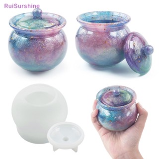 Ruisurshine ใหม่ ขวดโหลซิลิโคน อีพ็อกซี่เรซิ่น พร้อมฝาปิด DIY