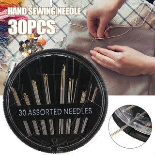 New 30pcs Hand Sewing Needles Assorted Sizes Easy Thread Big Eye Needles Set