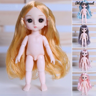 Mgc ตุ๊กตา BJD 13 ข้อต่อพลาสติก ขยับได้ 17 ซม. สีดํา สําหรับเด็กผู้หญิง