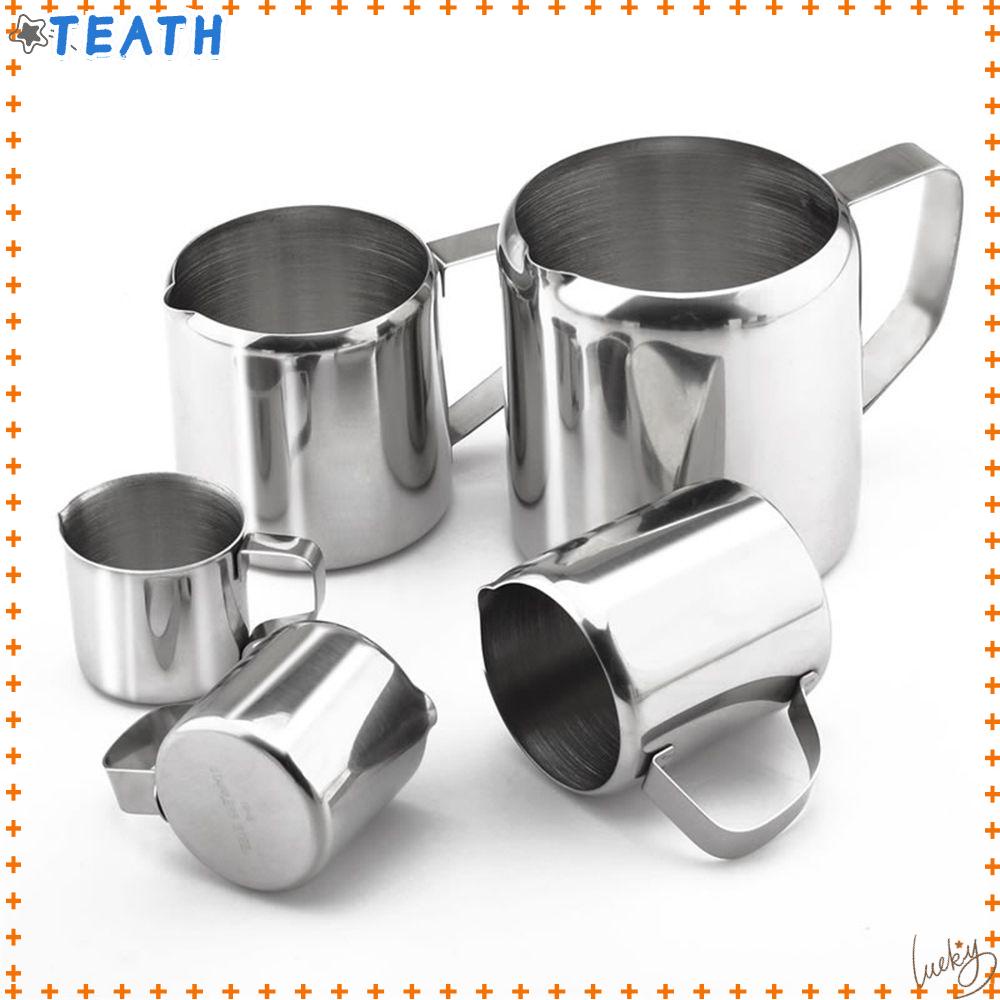 Teath เหยือกสเตนเลส ทนทาน สําหรับใส่นม กาแฟ ถ้วยตีฟองนม