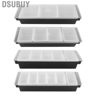 Dsubuy Kitchen Seasoning Box With Cover Multi Grids Spice For Salt Sugar Nut