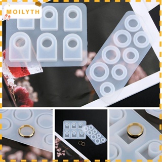 MOILY Crystal Silicone Ring Mold Size 5-12 Epoxy Resin Molds DIY Craft Mold New Collection Casting Mold Making Jewelry Handmade Flat Molds