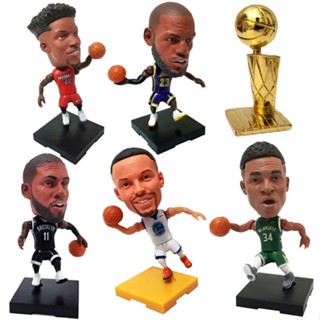 โมเดลตุ๊กตาบาสเก็ตบอล Nba Star Kobe James Durant Irving Harden Leonard Antetokounmpo Wade McDee สําหรับตกแต่ง