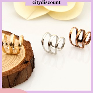 &lt;citydiscount&gt; ต่างหูแบบหนีบ 3 ห่วง ปรับได้ สําหรับผู้หญิง 1 ชิ้น