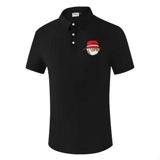 เสื้อโปโลแขนสั้นลําลอง พิมพ์ลายกอล์ฟ MALBON สําหรับผู้ชาย