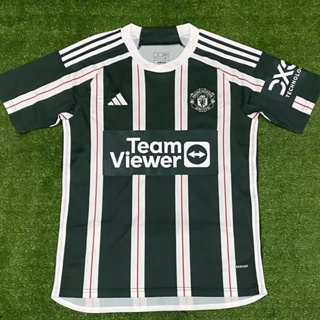 เสื้อกีฬาแขนสั้น ลายทีมชาติฟุตบอล Manchester United Away ไซซ์ S - XXL 23-24