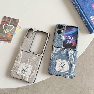 เคสโทรศัพท์มือถือ ฝาพับ ป้องกัน หรูหรา สีฟ้า สําหรับ OPPO Find N2 N2Flip