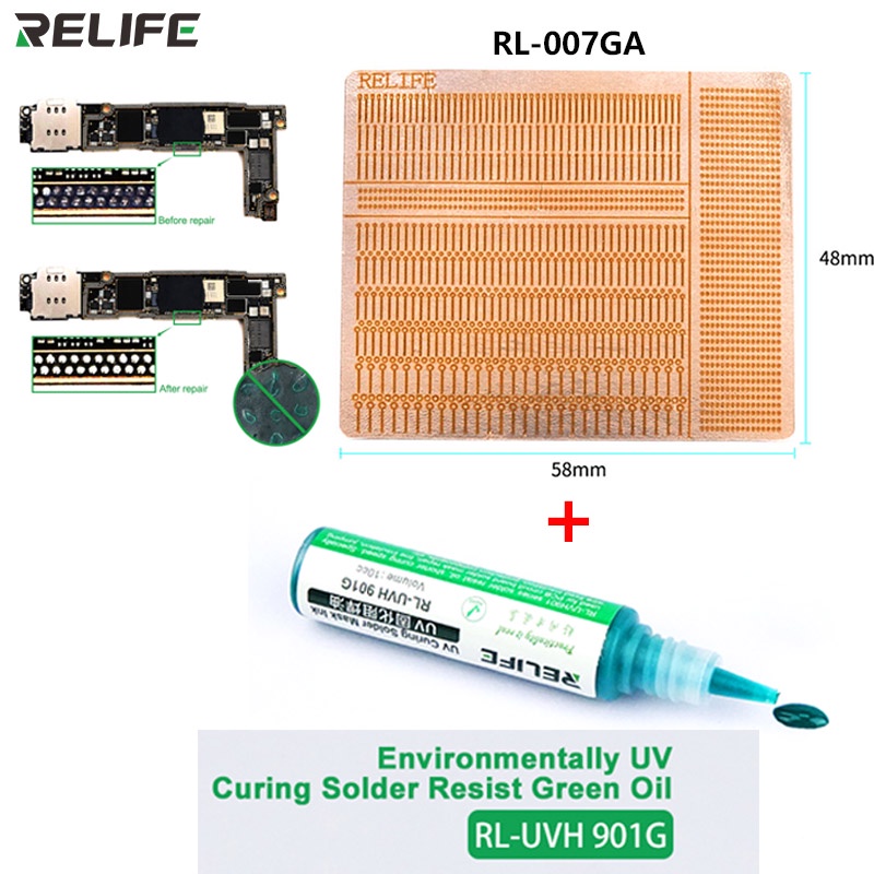 RELIFE RL-007GA-007G Dot Repairing Solder Lug Spot Soldering Pad เชื่อมบอร์ด Flywire เปลี่ยน IC ซ่อมเครื่องมือ Fix 2761 1400
