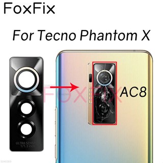 เลนส์กล้องด้านหลัง แบบเปลี่ยน พร้อมสติกเกอร์กาว สําหรับ Tecno Phantom X AC8