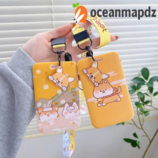 OCEANMAPDZ กระเป๋าใส่บัตรเครดิต ลายการ์ตูนชิบะ อินุ พร้อมสายคล้อง สําหรับผู้หญิง และนักเรียน