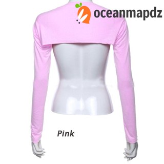 OCEANMAPDZ ปลอกแขน ผู้หญิง การต่อสู้ มีประโยชน์ วิญญาณ ไหล่ ผ้าฝ้าย แขนยาว ฮิญาบ ผู้หญิง