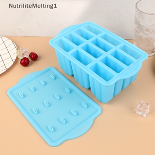 [NutriliteMelting1] แม่พิมพ์ซิลิโคน 12 ช่อง พร้อมฝาปิด สําหรับทําไอศกรีม DIY 1 ชิ้น [TH]