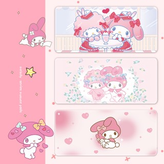 Kam แผ่นรองเมาส์ กันน้ํา ขนาดใหญ่ 800 มม. X 300 มม. พิมพ์ลายการ์ตูน Sanrio Melody HD สําหรับตกแต่งโต๊ะคอมพิวเตอร์ สํานักงาน