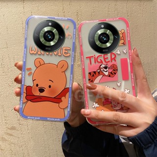 เคสโทรศัพท์มือถือนิ่ม แบบใส กันกระแทก ลายการ์ตูนหมี และลูกหมูสีชมพู สําหรับ Realme 11 11 Pro 11 Pro+ 2023 Realme11 Realme11ProPlus