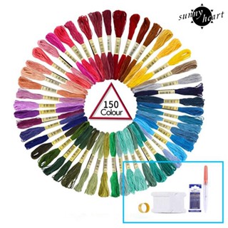 Shm ชุดด้ายผ้าฝ้าย 150 สี สําหรับเย็บปักถักร้อย ปักครอสสติตช์ DIY