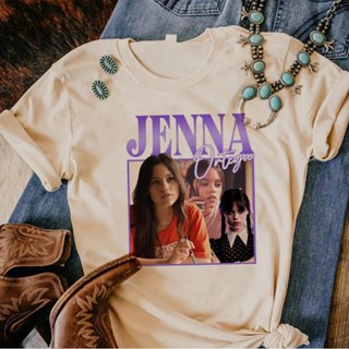 เสื้อยืด พิมพ์ลาย Jenna Ortega Y2K สไตล์ญี่ปุ่น สตรีท สําหรับผู้หญิง