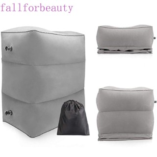 FALLFORBEAUTY หมอนที่พักเท้า แบบเป่าลม สําหรับรถยนต์ รถบัส เบาะรองขา