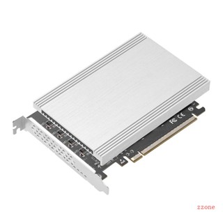 Zzz การ์ดอะแดปเตอร์ PCIe 4 0 x16 เป็น 4 M 2 NVMe SSD พร้อมไดร์ฟ 256Gbps