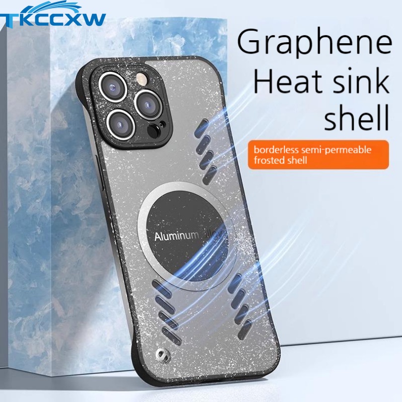 เคสโทรศัพท์มือถือ แบบแม่เหล็ก กันกระแทก กระจายความร้อน สําหรับ iPhone 14 13 12 11 Pro MAX 14 Plus XS MAX XR X 7 8 Plus SE
