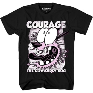 Cartoon network  Courage the Cowardly Dog mens 100% cotton round neck short -sleeved T-shirt