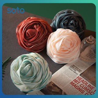 ♫ Rose Bath Flower Bubble Bath Ball High-value Bathroom Home Portable Soft Bath Ball Super Soft Large Non-scattering Bath Flower Home เครื่องมือ