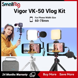 simorr Vigor VK-50 vlogger kit set Phone Tripod Stand for Cellphone dslr camera selfie stick for cellphone with LED Video Light Microphone Phone Holder Tripod for Vlogging for i phone 14 13 12 Pro Max Sam sung Hua wei 3510