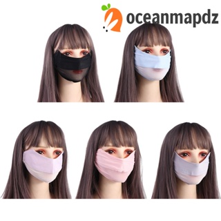 OCEANMAPDZ ผ้าเรยอน ใบหน้า ผ้าพันคอ กันลม แฟชั่น หน้ากากสีทึบ กลางแจ้ง กันแดด ป้องกันรังสียูวี ตกปลา เดินป่า สําหรับผู้หญิง ป้องกันรังสียูวี ใบหน้า